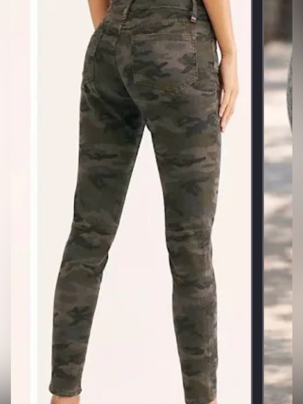 Tinseltown Women's Camo Skinny Jeans in Olive Green